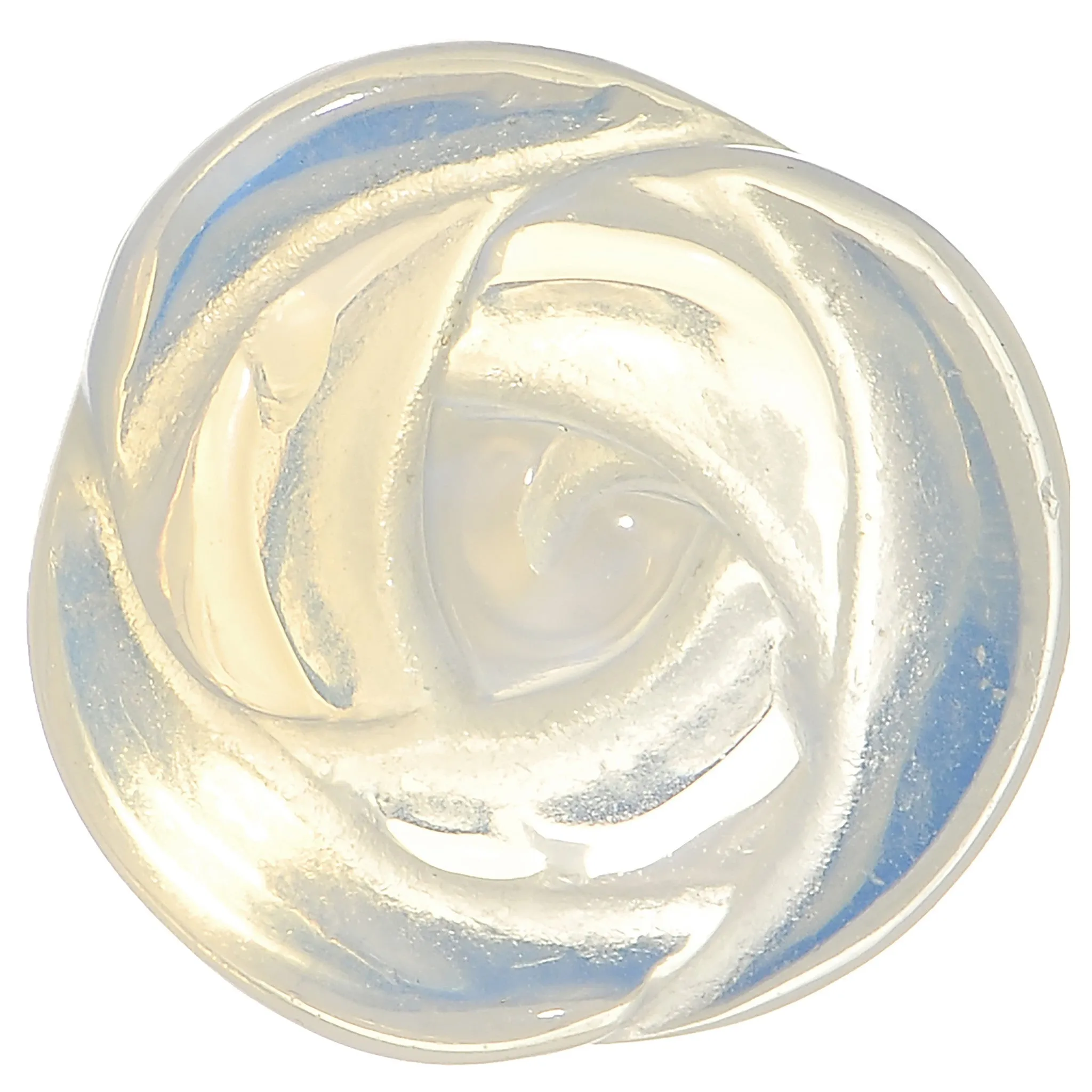 1/2 Natural Opalite Blooming Flower Stone Saddle Plug