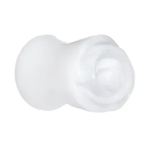 1/2 White Rose Flower Acrylic Saddle Plug 1/2 White Rose Flower Acrylic Saddle Plug