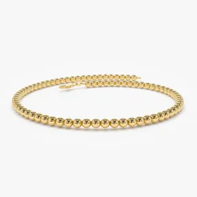 14k 2.5MM Beaded Bracelet 14k 2.5MM Beaded Bracelet