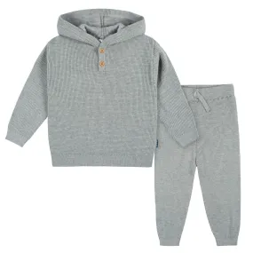 2-Piece Infant and Toddler Boys Heather Gray Sweater Knit Set 2-Piece Infant and Toddler Boys Heather Gray Sweater Knit Set