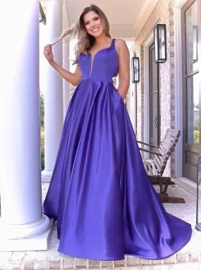A-line Straps Long Prom Dresses Back Bow Cheap Evening Dress A-line Straps Long Prom Dresses Back Bow Cheap Evening Dress
