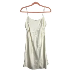 Abercrombie & Fitch Ivory Satin with Sequins Flowers Dress NWT- Size S Tall Abercrombie & Fitch Ivory Satin with Sequins Flowers Dress NWT- Size S Tall