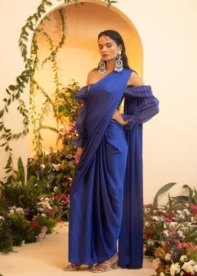 Abira Sapphire Satin Pre-Stitched Saree Abira Sapphire Satin Pre-Stitched Saree
