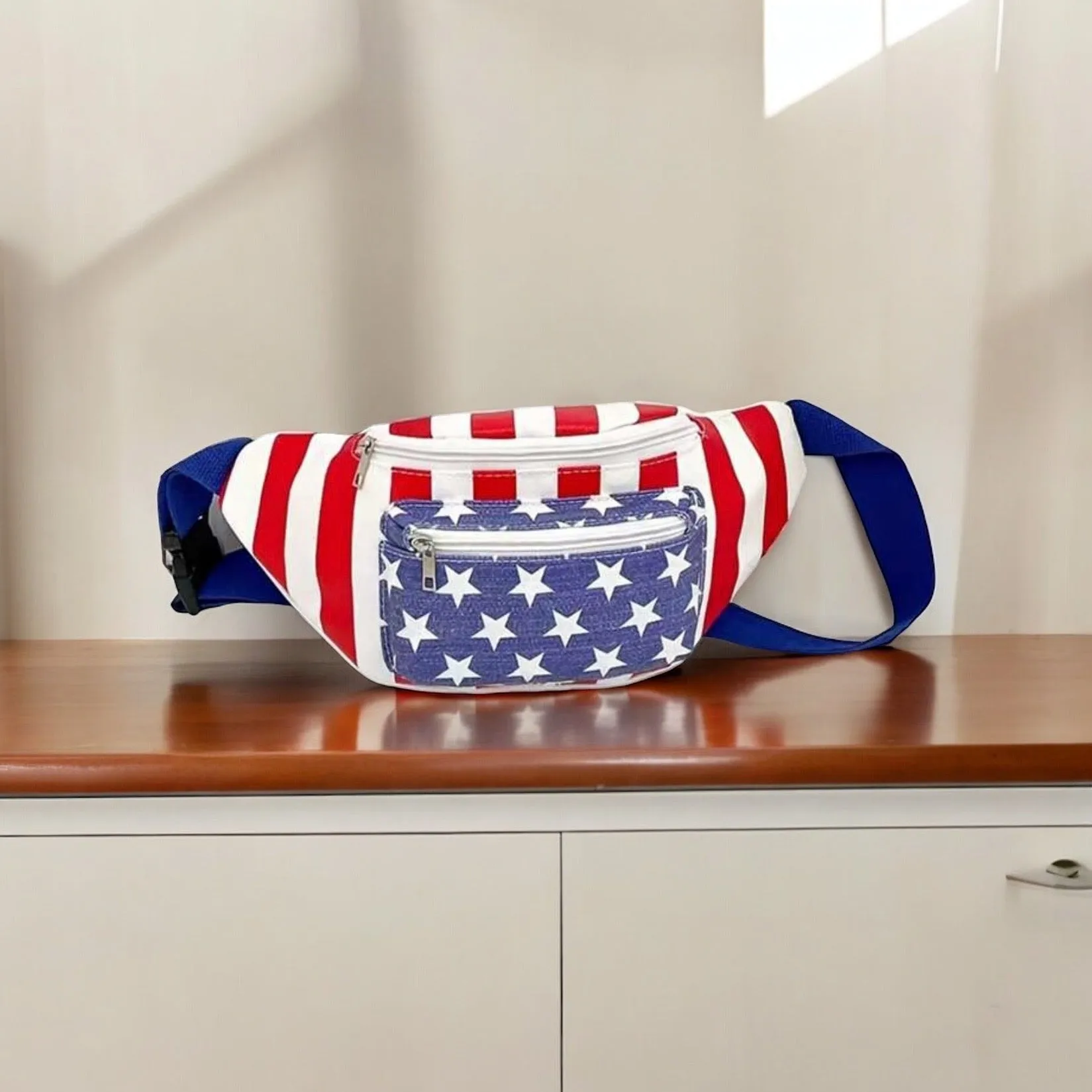 AD Fashionable Flag Pattern Waist Bag/Fanny Pack