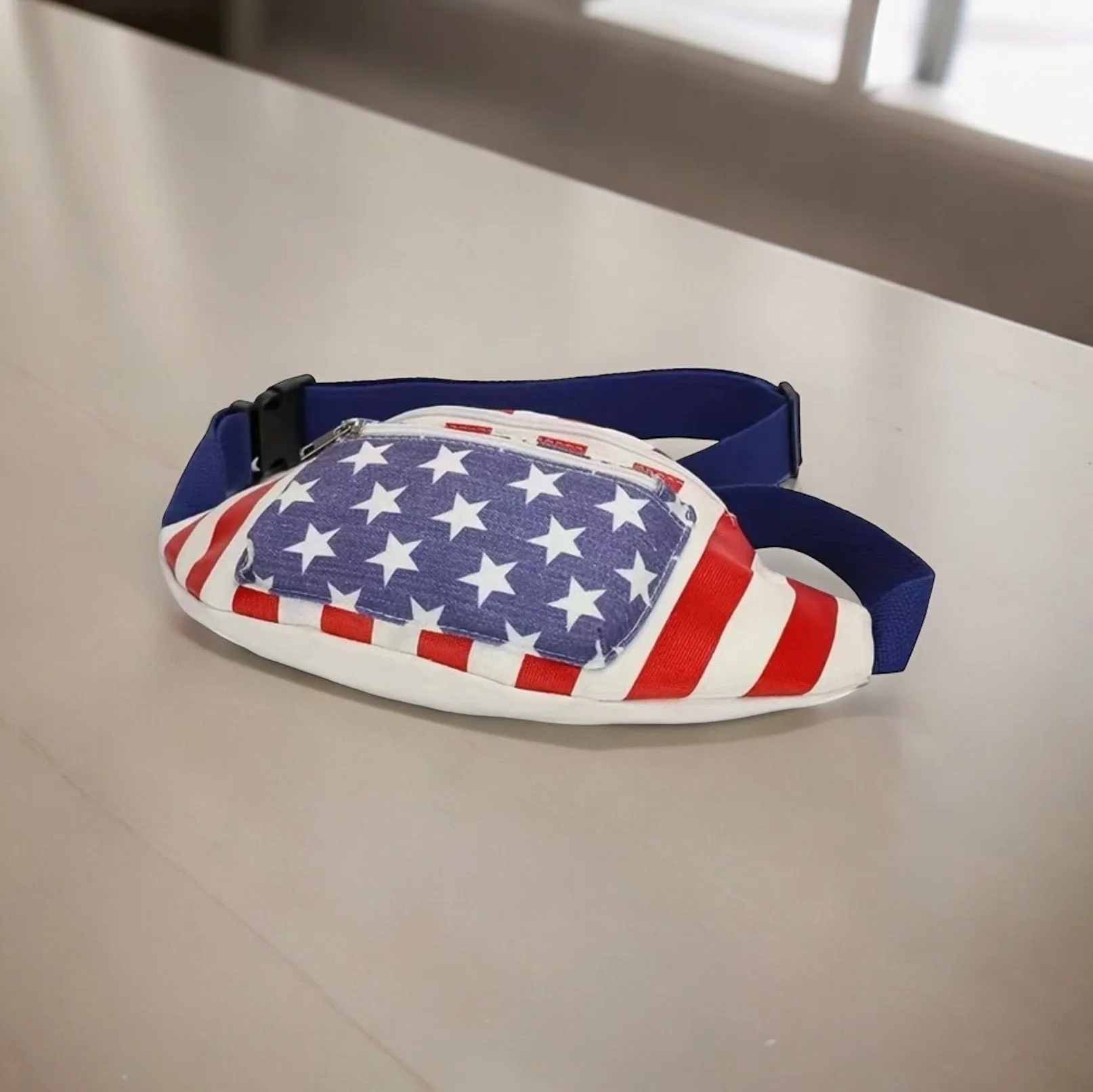 AD Fashionable Flag Pattern Waist Bag/Fanny Pack