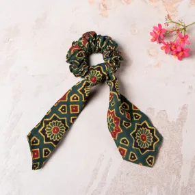 Ajrakh Print Cotton Elastic Hair Bands/Scarf Ponytail Holder/Scrunchie Ties Ajrakh Print Cotton Elastic Hair Bands/Scarf Ponytail Holder/Scrunchie Ties