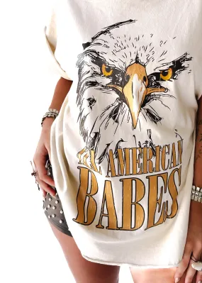 ALL AMERICAN BABES SIDE SLIT TEE ALL AMERICAN BABES SIDE SLIT TEE