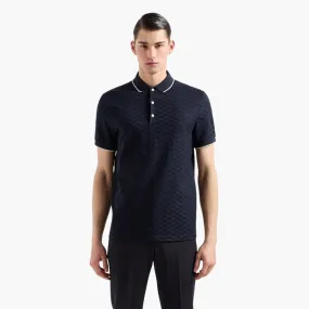 All Over Eagle Mercerised Cotton Polo T-Shirt All Over Eagle Mercerised Cotton Polo T-Shirt
