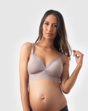 AMBITION TRIANGLE COSMETIC LILAC CONTOUR NURSING BRA - WIREFREE AMBITION TRIANGLE COSMETIC LILAC CONTOUR NURSING BRA - WIREFREE
