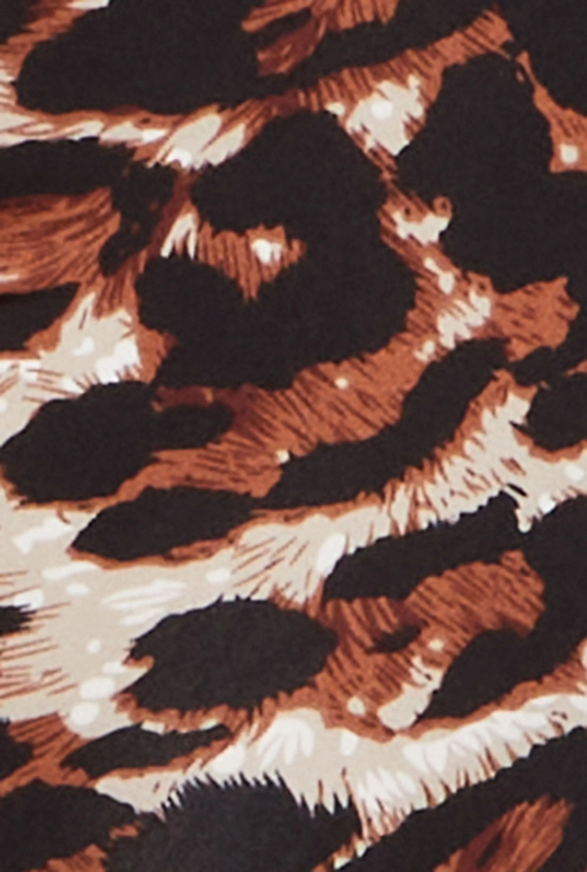 Animal Print Twist Front Tiered Sleeve Blouse