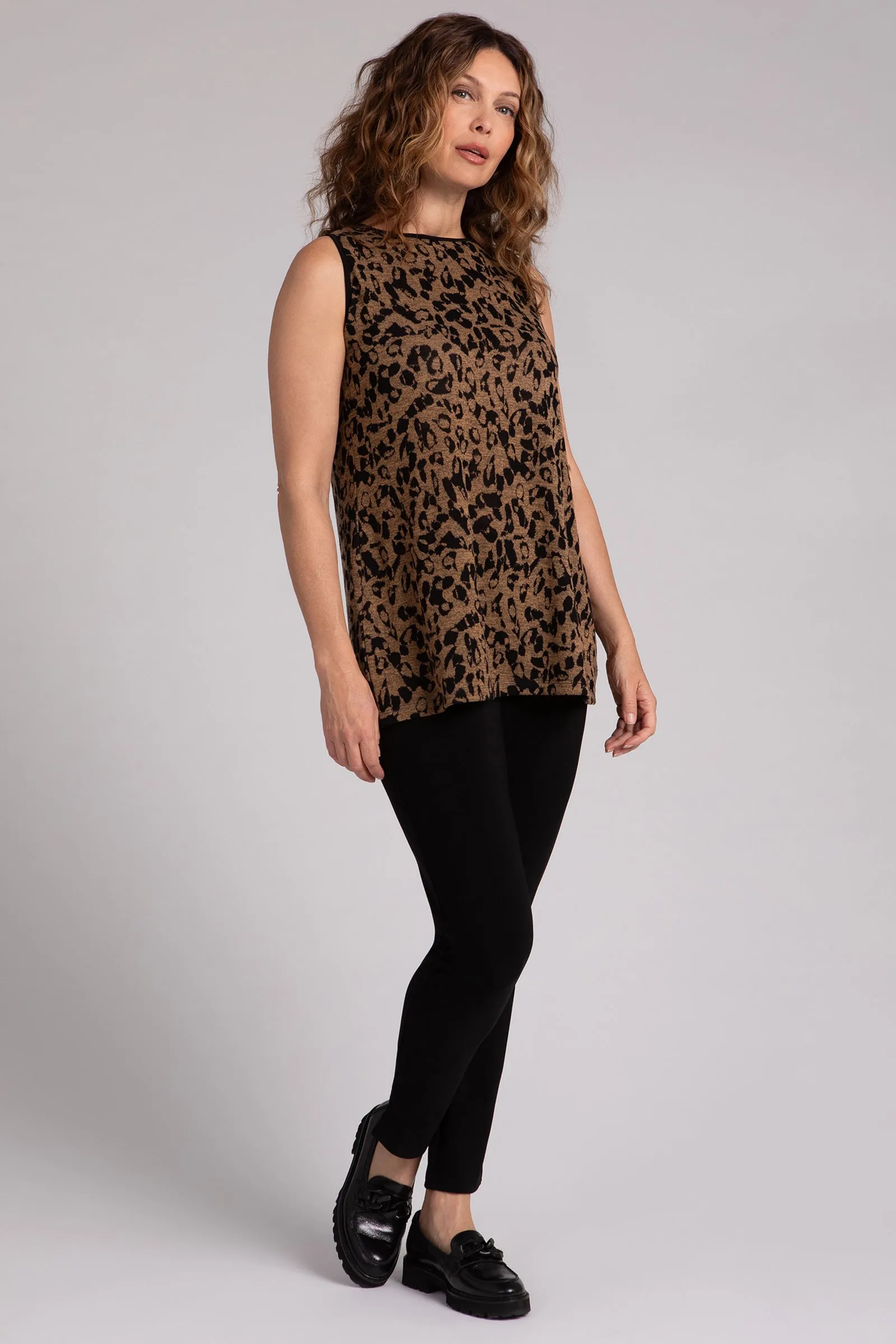 Animal Sweater Sleeveless Nu Ideal Tunic | Animal Camel