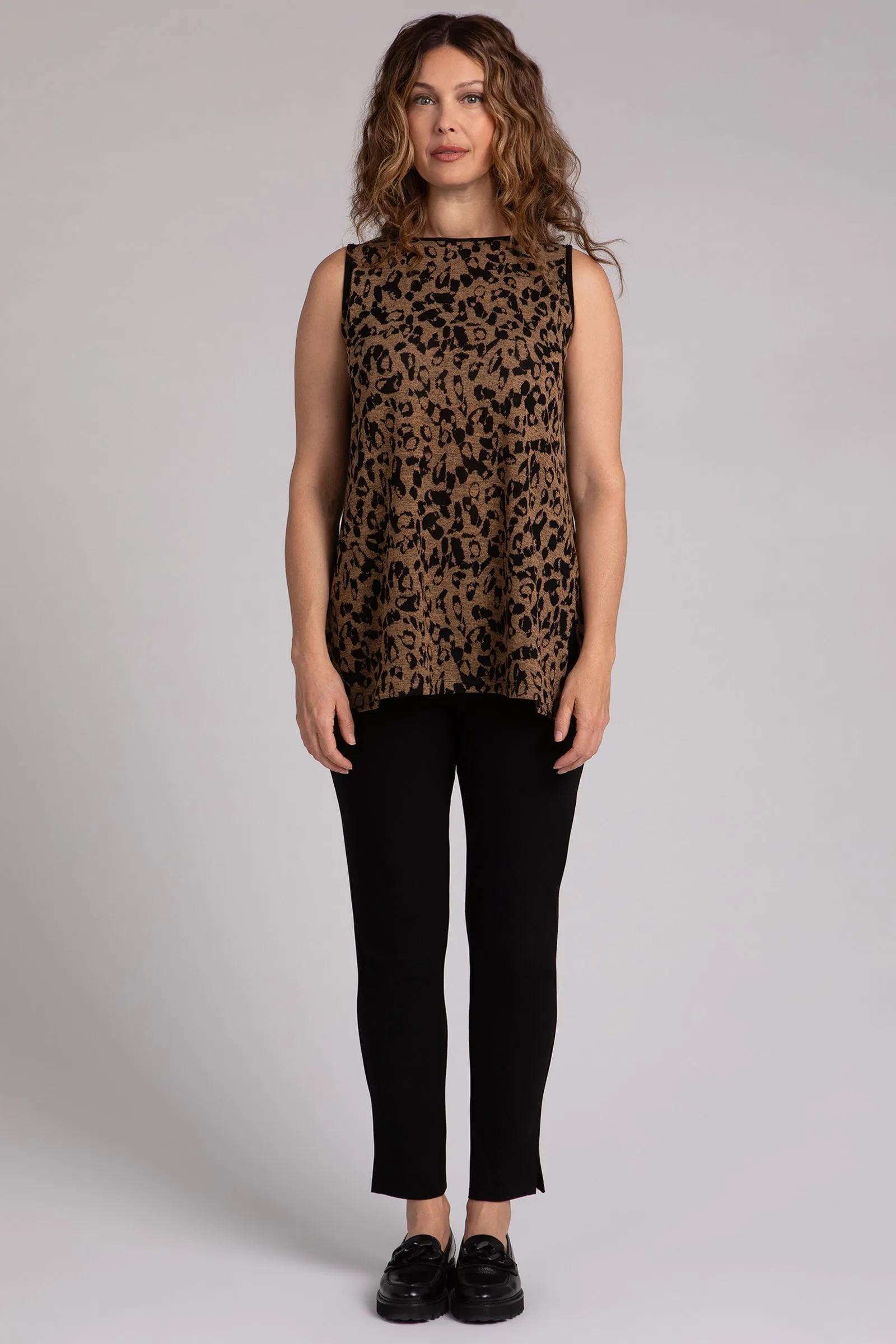 Animal Sweater Sleeveless Nu Ideal Tunic | Animal Camel