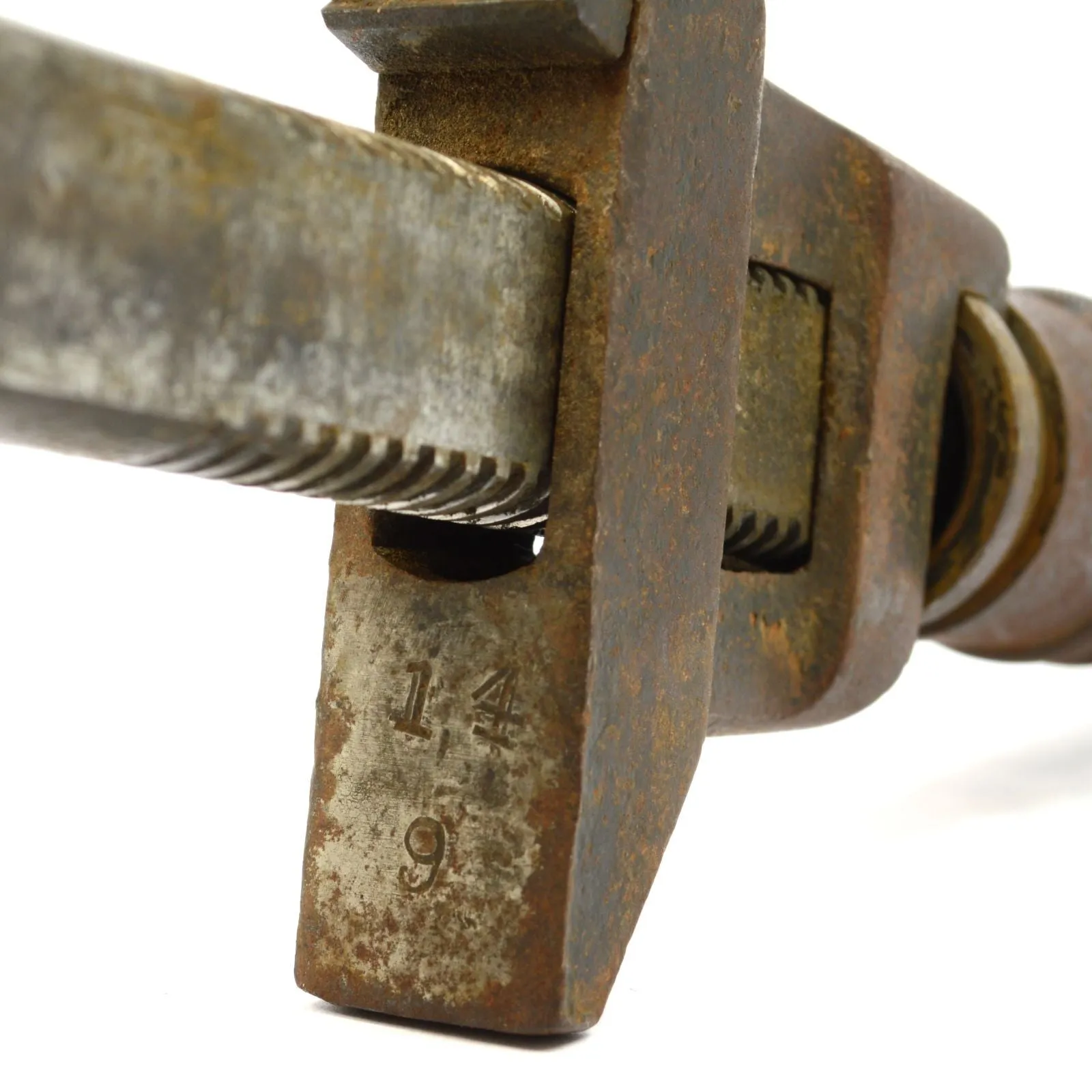 Antique COMBINATION MONKEY-PIPE WRENCH 11" Double Jaw by BEMIS & CALL H&T 0-2.5"