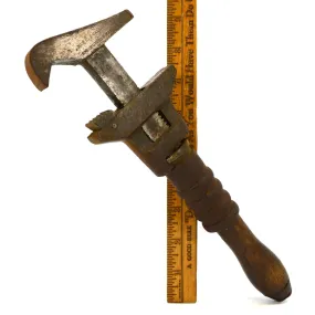 Antique COMBINATION MONKEY-PIPE WRENCH 11" Double Jaw by BEMIS & CALL H&T 0-2.5" Antique COMBINATION MONKEY-PIPE WRENCH 11" Double Jaw by BEMIS & CALL H&T 0-2.5"