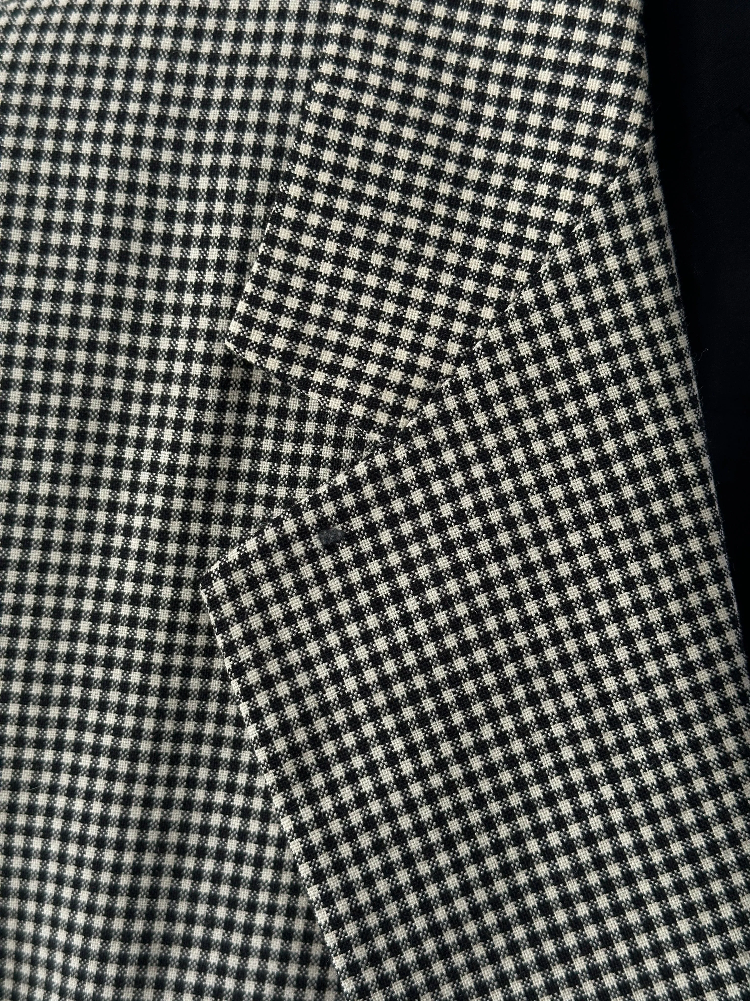 Aquascutum Pure Wool Gingham Single Breasted Blazer - L