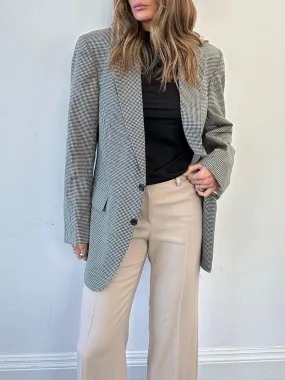 Aquascutum Pure Wool Gingham Single Breasted Blazer - L Aquascutum Pure Wool Gingham Single Breasted Blazer - L