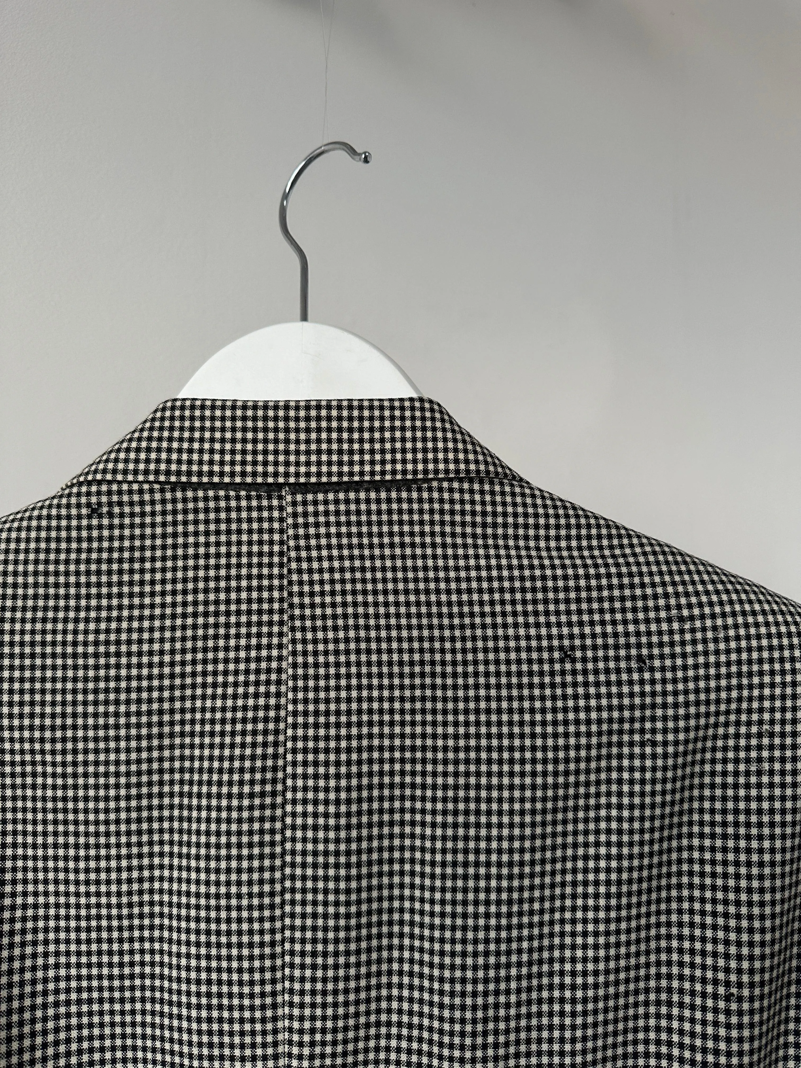 Aquascutum Pure Wool Gingham Single Breasted Blazer - L