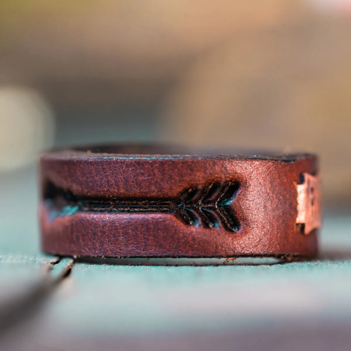 Arrows Leather Ring | Chicago Tan