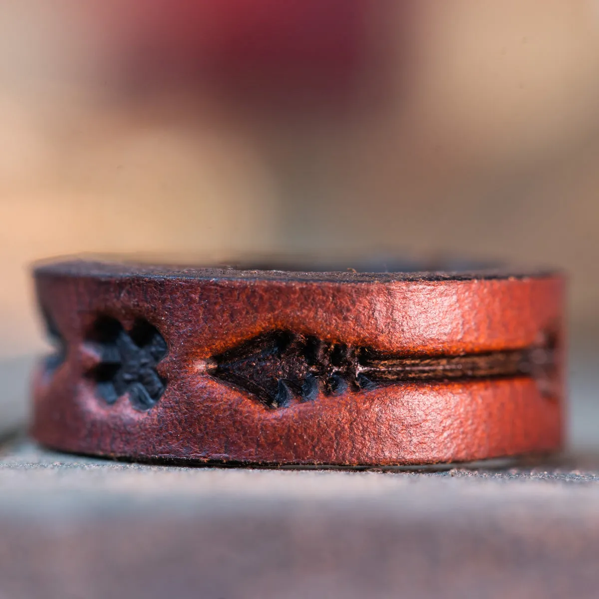 Arrows Leather Ring | Chicago Tan