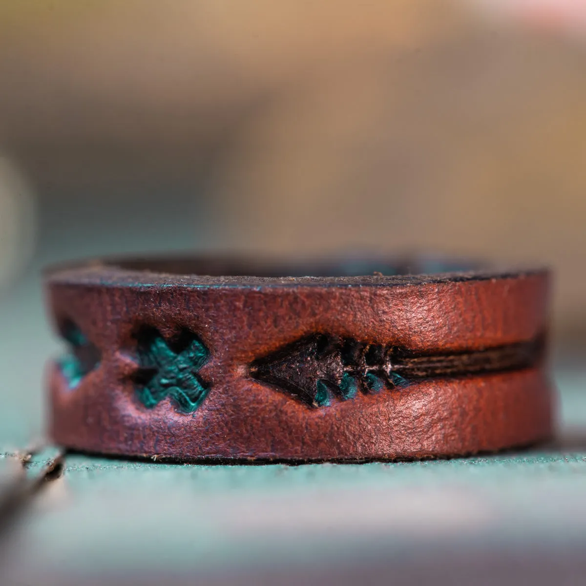 Arrows Leather Ring | Chicago Tan