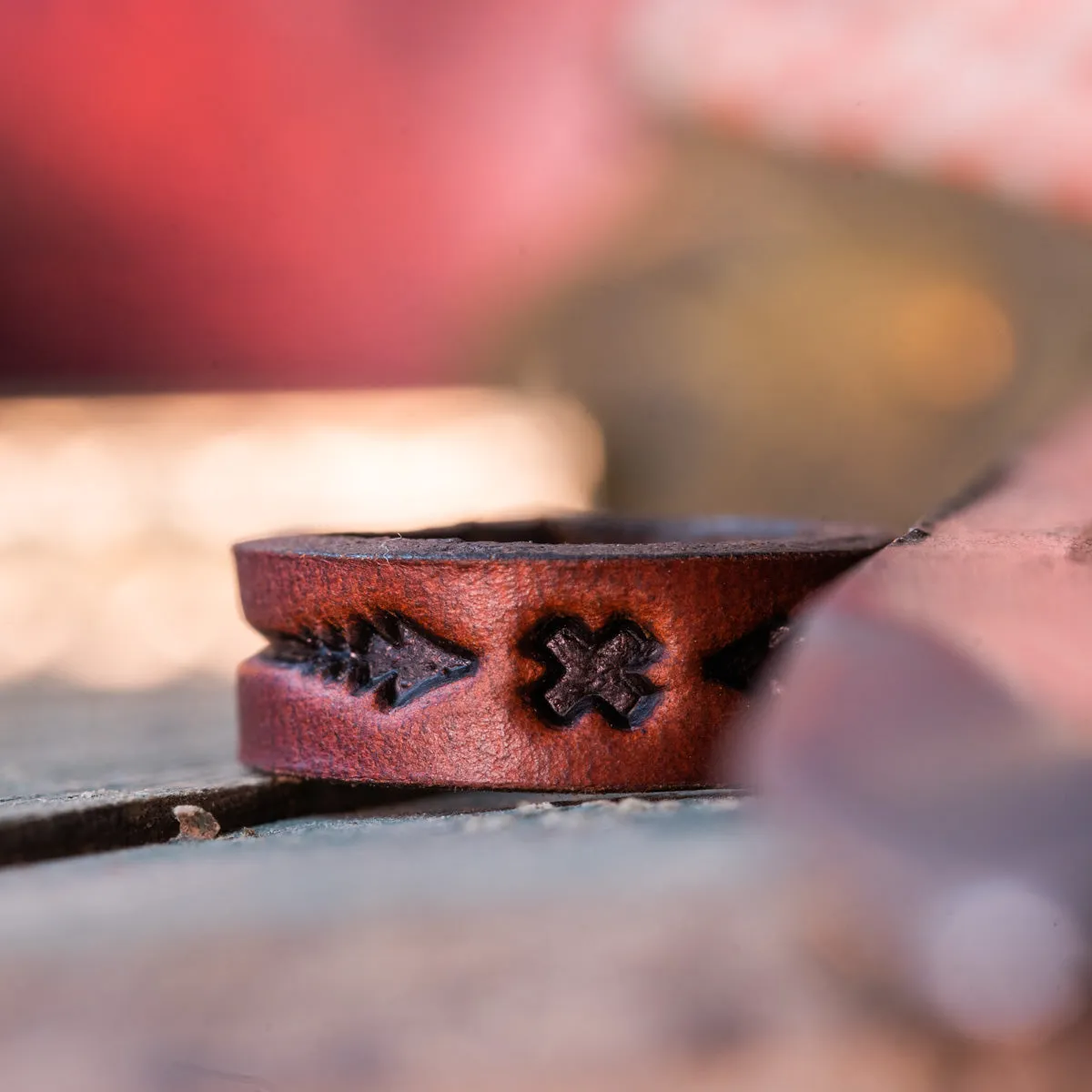 Arrows Leather Ring | Chicago Tan