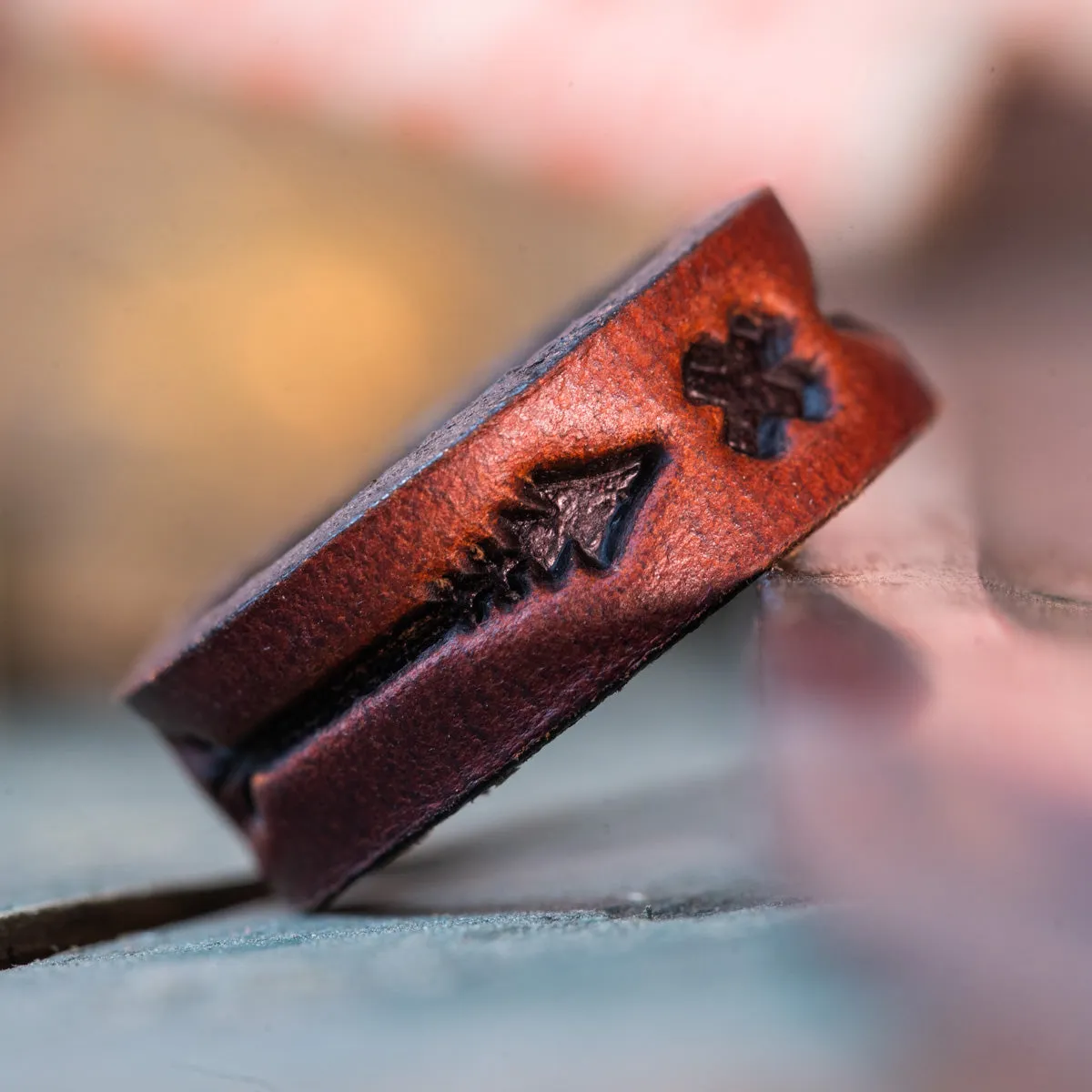 Arrows Leather Ring | Chicago Tan