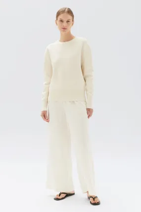 Assembly Label - Niam Cotton Crew - Antique White Assembly Label - Niam Cotton Crew - Antique White