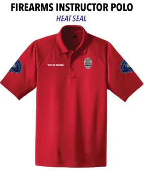 Atascadero Police - (Heat Seal) Short Sleeve Polo - FIREARMS INSTRUCTOR Atascadero Police - (Heat Seal) Short Sleeve Polo - FIREARMS INSTRUCTOR