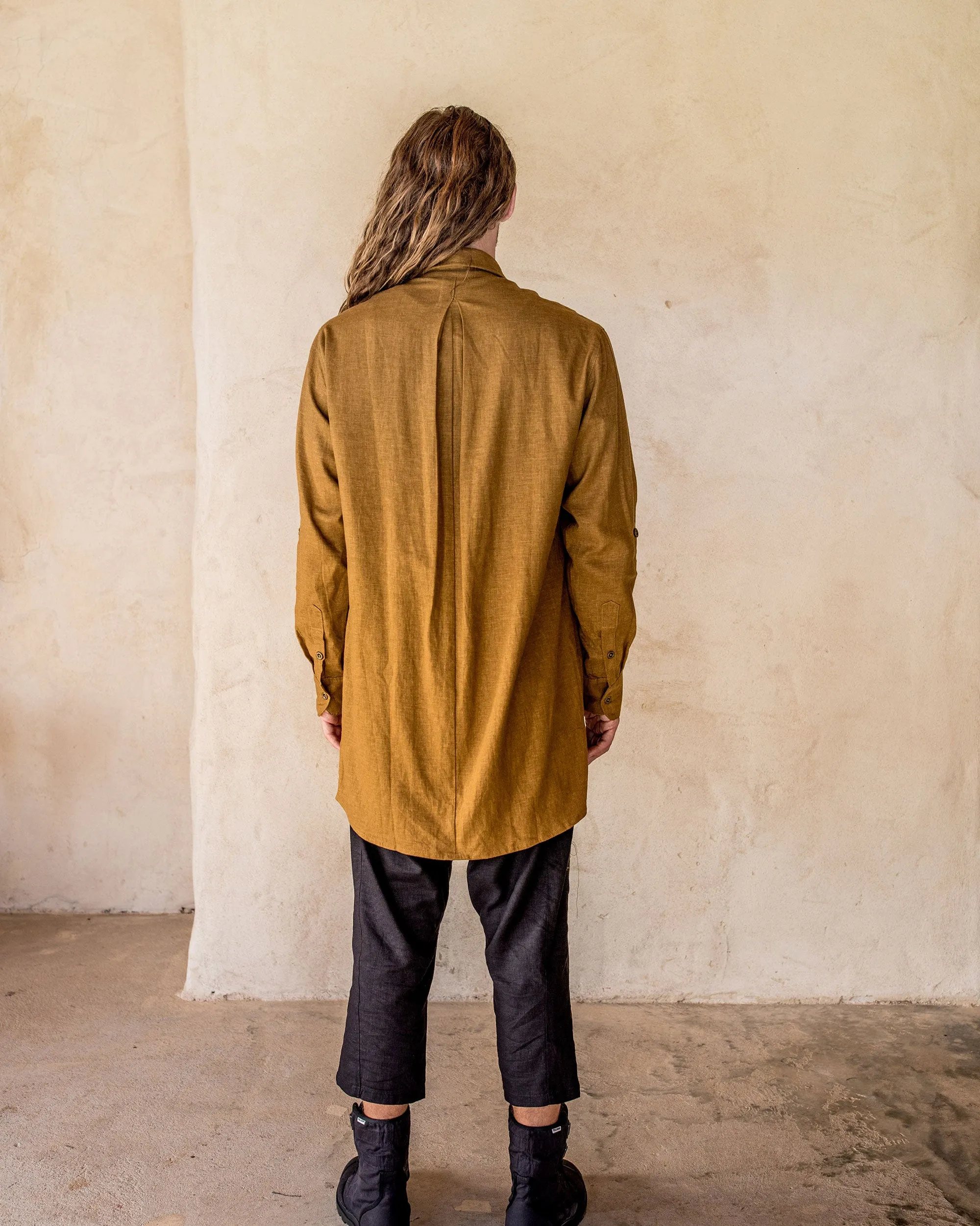 Axial Linen Shirt - Tumeric