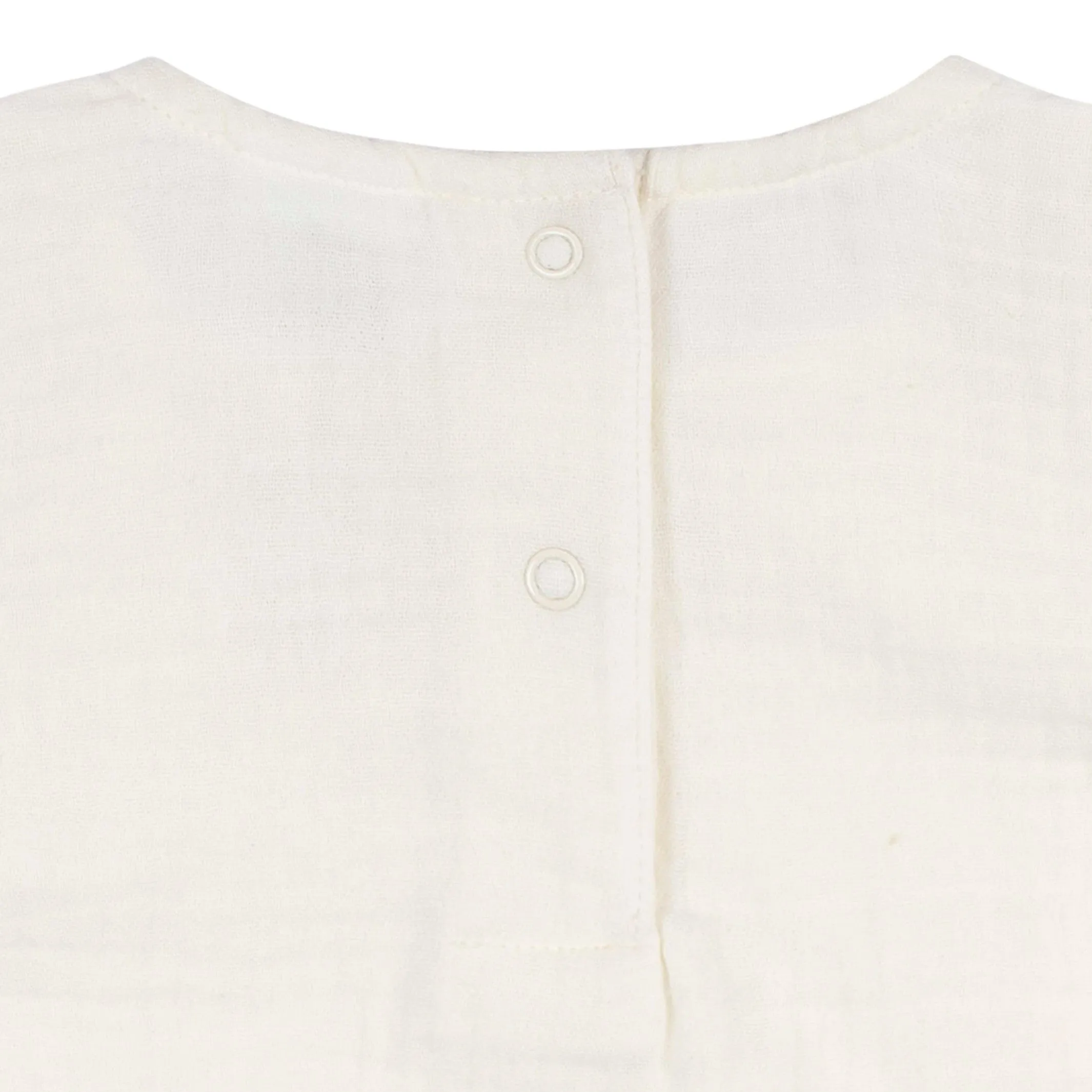 Baby Girls Ivory Gauze Bubble Romper