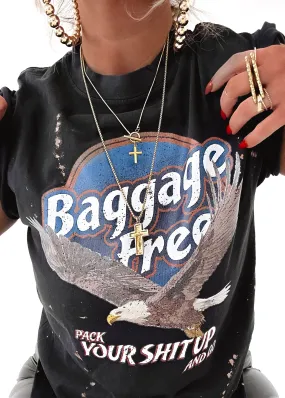 BAGGAGE FREE BLEACHED OUT SIDE SLIT TEE BAGGAGE FREE BLEACHED OUT SIDE SLIT TEE