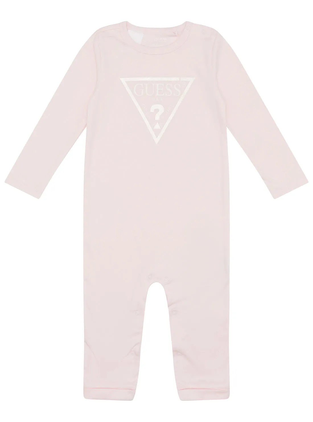 Ballerina Pink Overall Logo Onesie (0-12m)