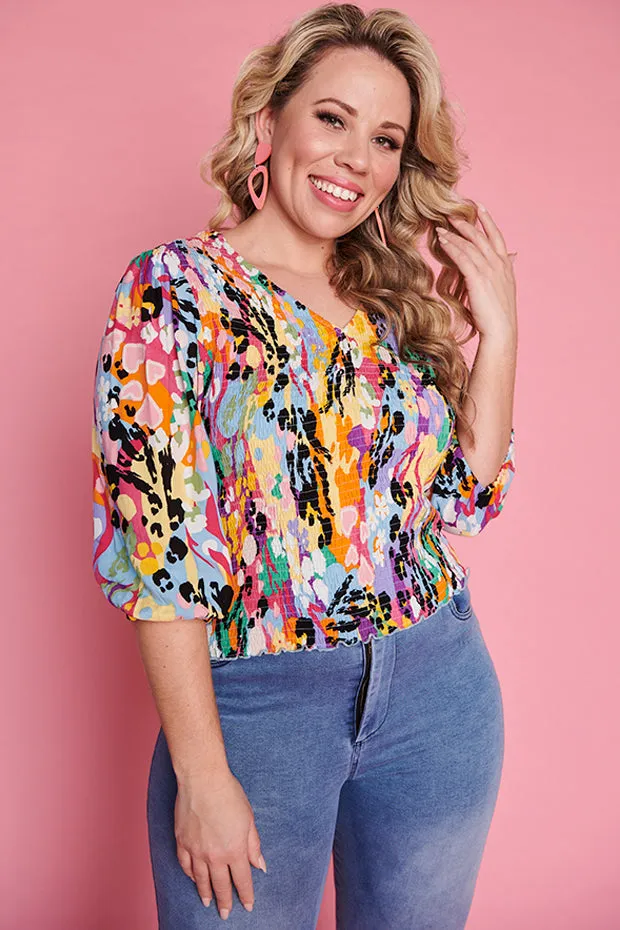 Beaming Jungle Daisy Top