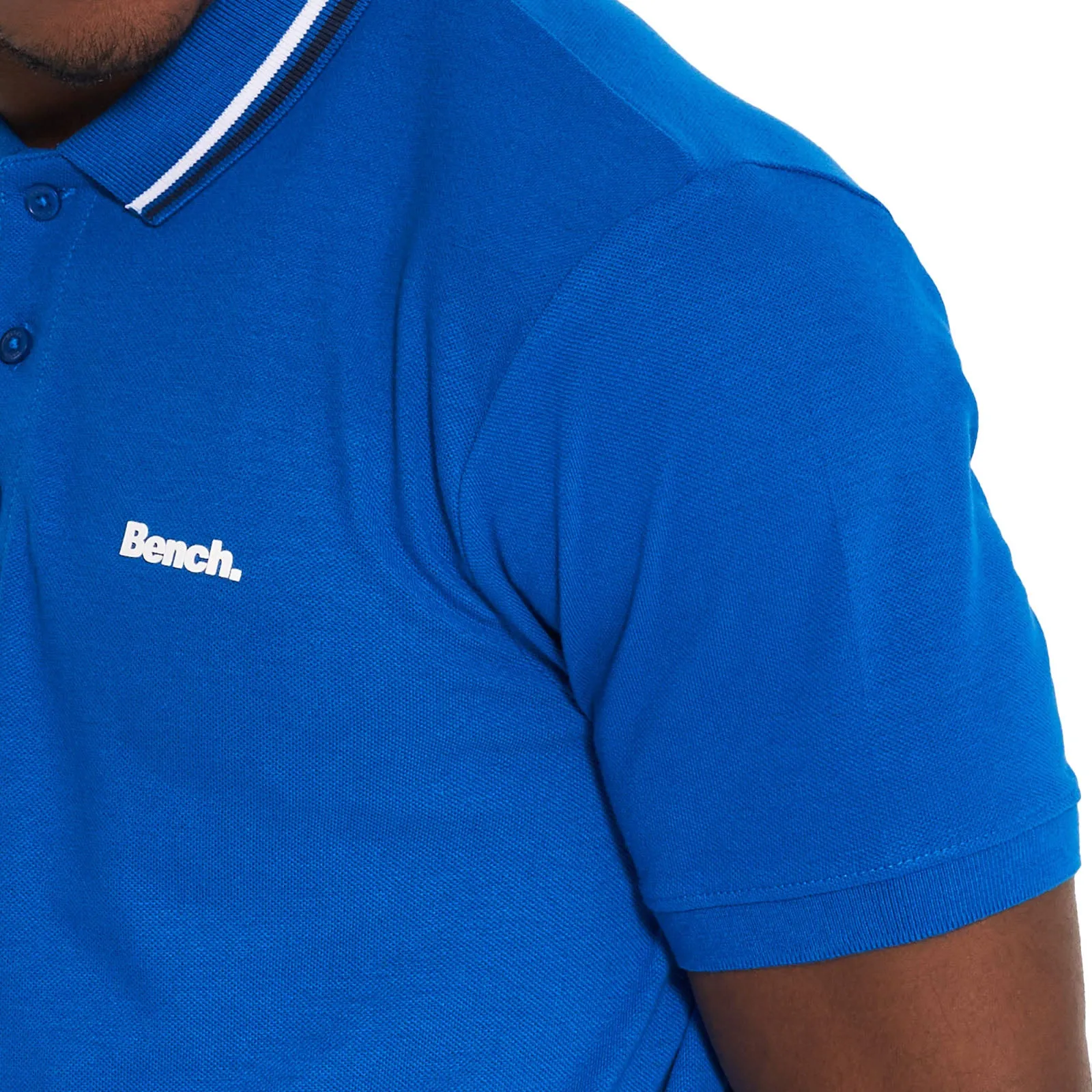 Bench Mens Gruff Twin Tipped Short Sleeve Cotton Polo Shirt