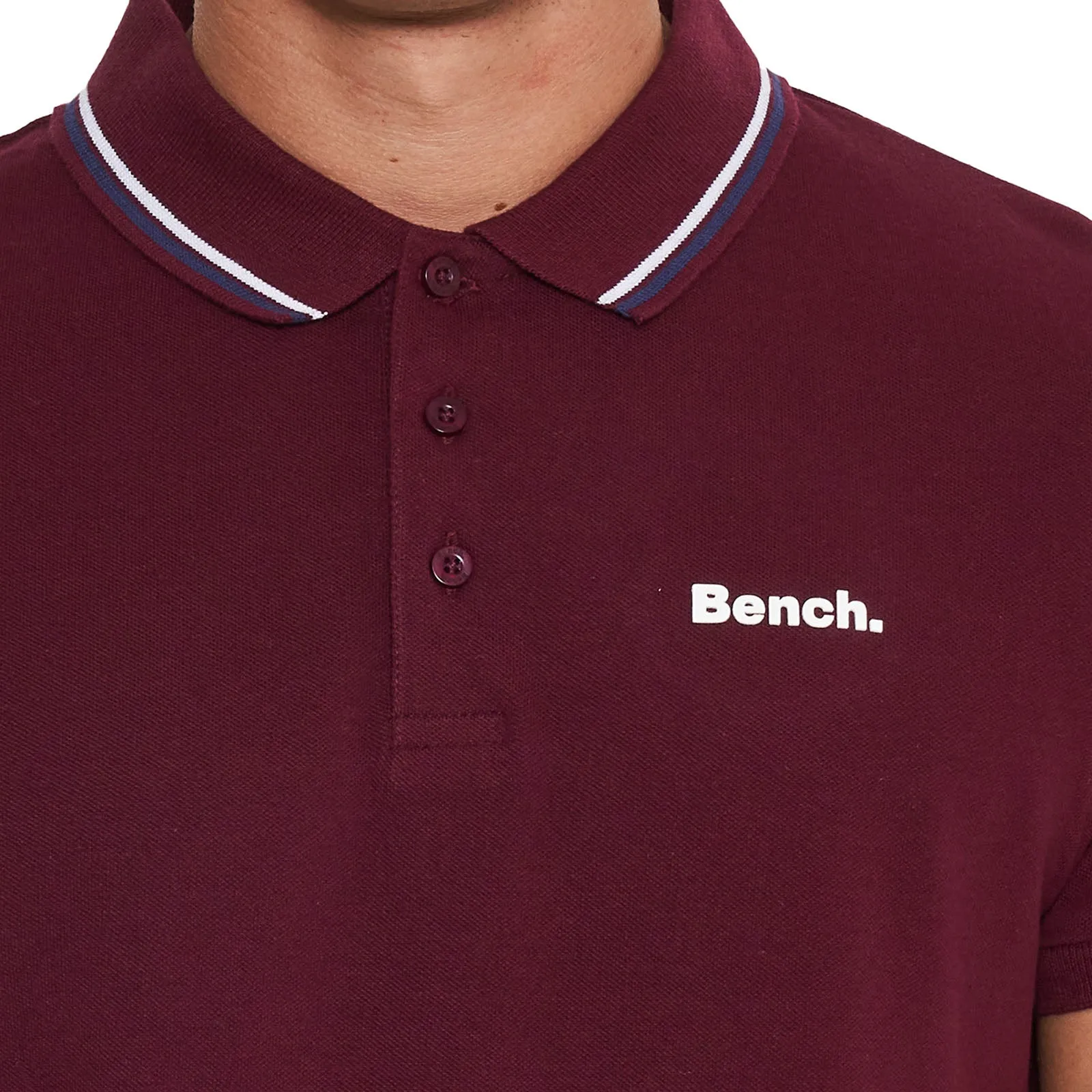 Bench Mens Gruff Twin Tipped Short Sleeve Cotton Polo Shirt