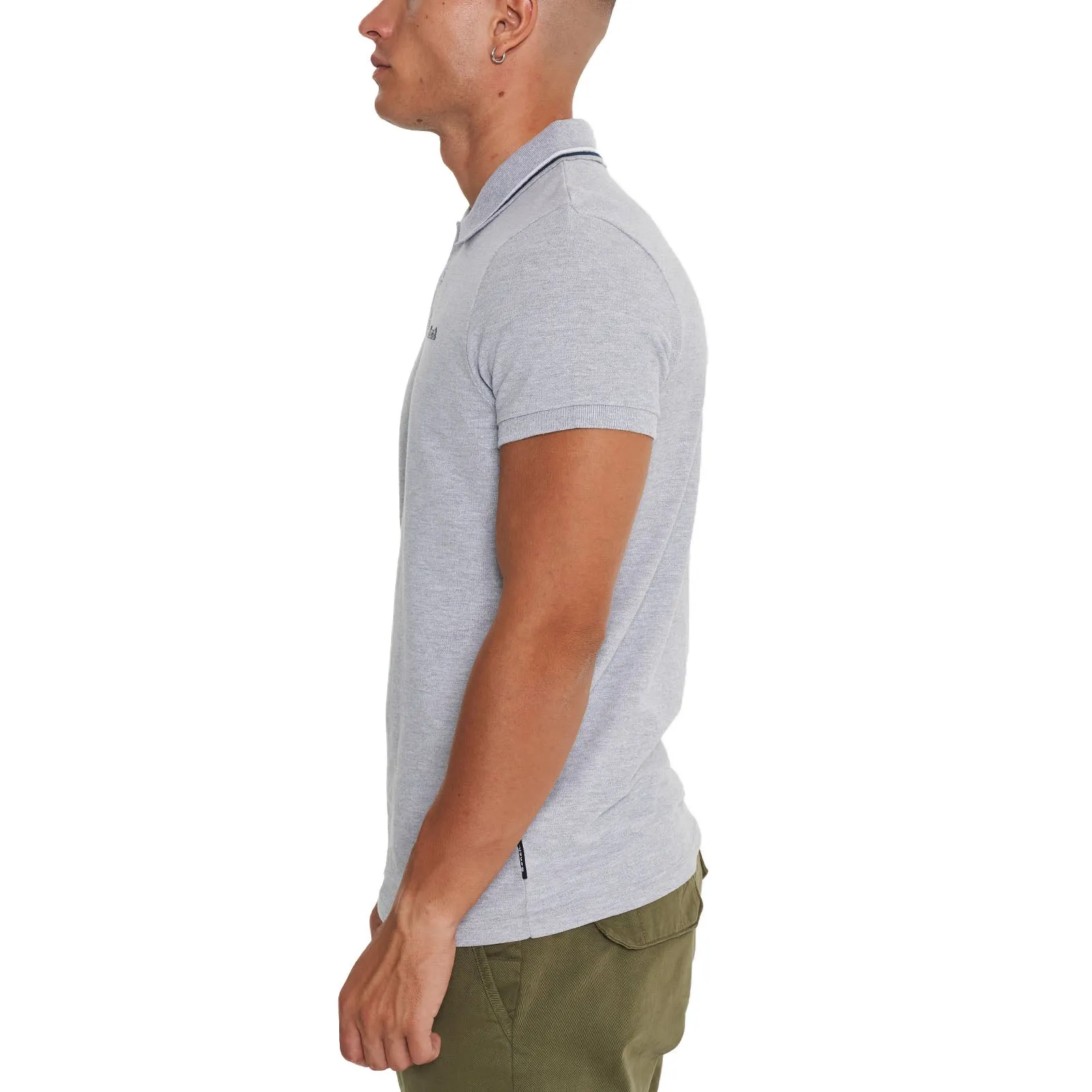 Bench Mens Gruff Twin Tipped Short Sleeve Cotton Polo Shirt