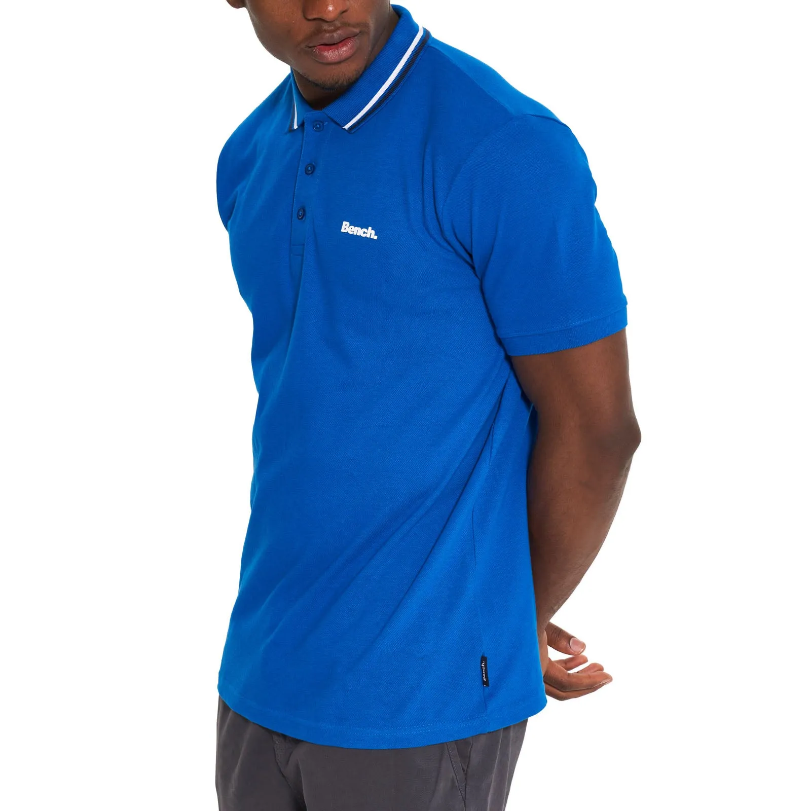 Bench Mens Gruff Twin Tipped Short Sleeve Cotton Polo Shirt
