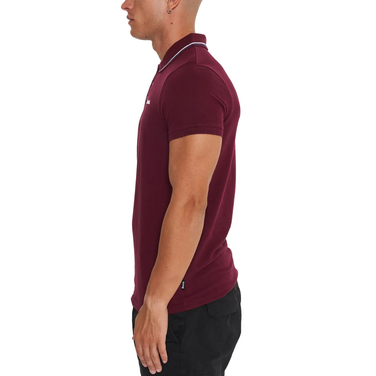 Bench Mens Gruff Twin Tipped Short Sleeve Cotton Polo Shirt