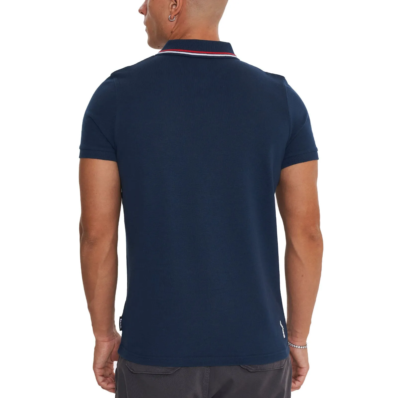 Bench Mens Gruff Twin Tipped Short Sleeve Cotton Polo Shirt