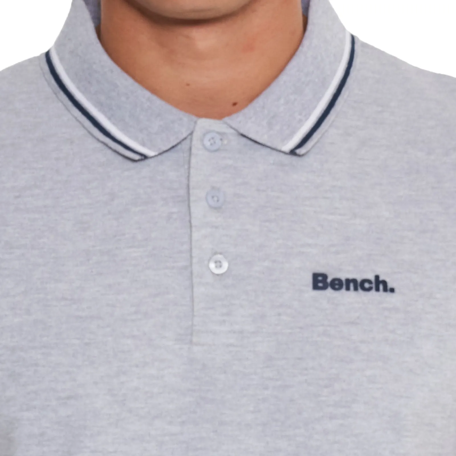 Bench Mens Gruff Twin Tipped Short Sleeve Cotton Polo Shirt