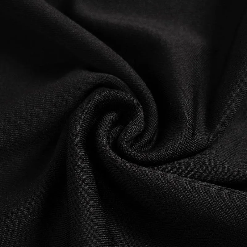 BerryBetty - Bowknot contrast gloves long sleeve 3-way off shoulder mini dress