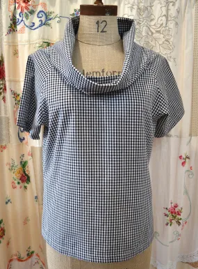 Berserk Black and White Gingham Pleat Roll neck Berserk Black and White Gingham Pleat Roll neck