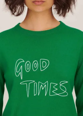 BF Good Times Jumper in Green BF Good Times Jumper in Green