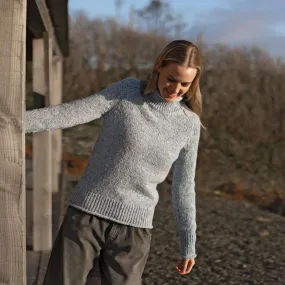 Blue Mist Donegal Wool Roll Neck Sweater Blue Mist Donegal Wool Roll Neck Sweater