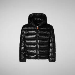 BOMBER CON CAPPUCCIO BAMBINA IMARA NERO BOMBER CON CAPPUCCIO BAMBINA IMARA NERO