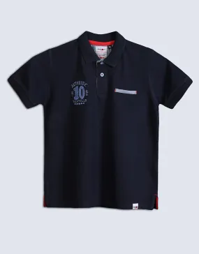 Boys Magnet Athentic 10 Short Sleeve Polo Shirt-Navy Boys Magnet Athentic 10 Short Sleeve Polo Shirt-Navy