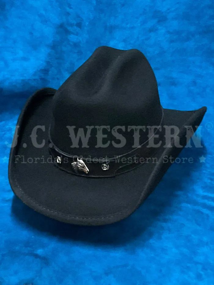 Bullhide HORSING AROUND 0483BL Kids Premium Wool Western Hat Black