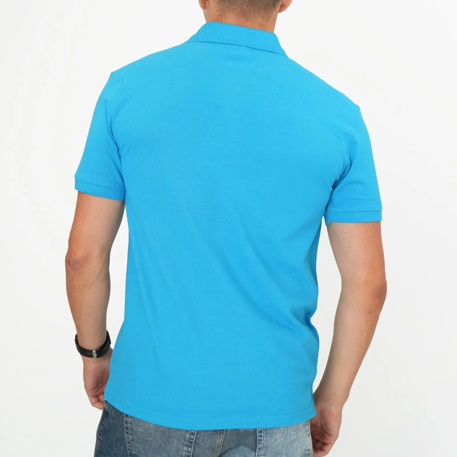 Carhartt WIP Script Logo Blue Polo Shirt