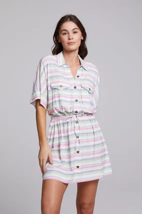 Carmela Positano Stripe Mini Dress Carmela Positano Stripe Mini Dress
