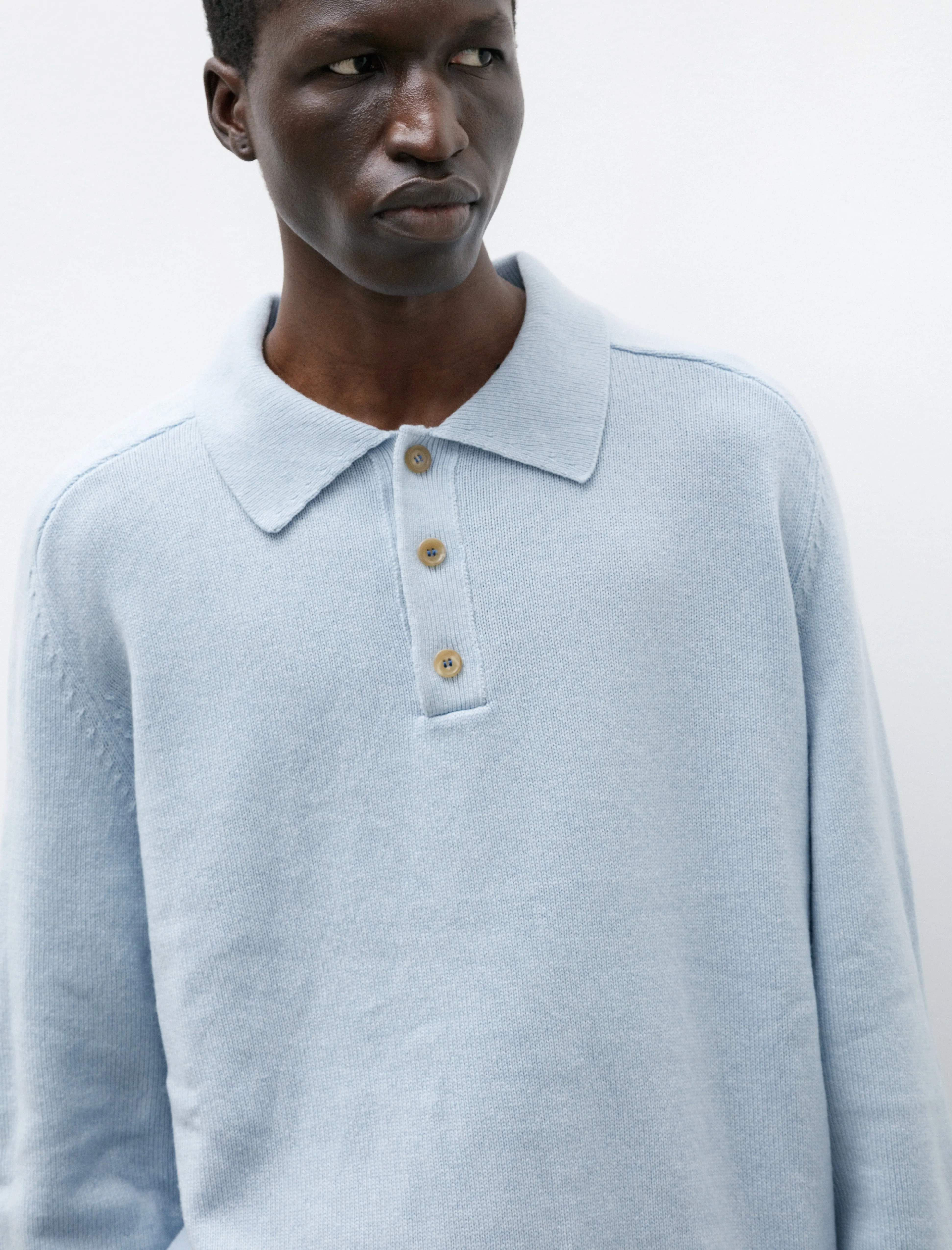 Cashmere Polo Cerulean